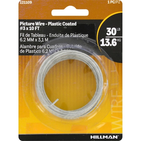 Aceds 10 ft. Plastic Coated Picture Wire, 10PK 5373840
